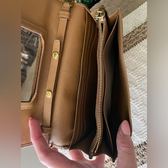 Prada Tan Brown Wallet on Chain Authentic - Picture 9 of 11